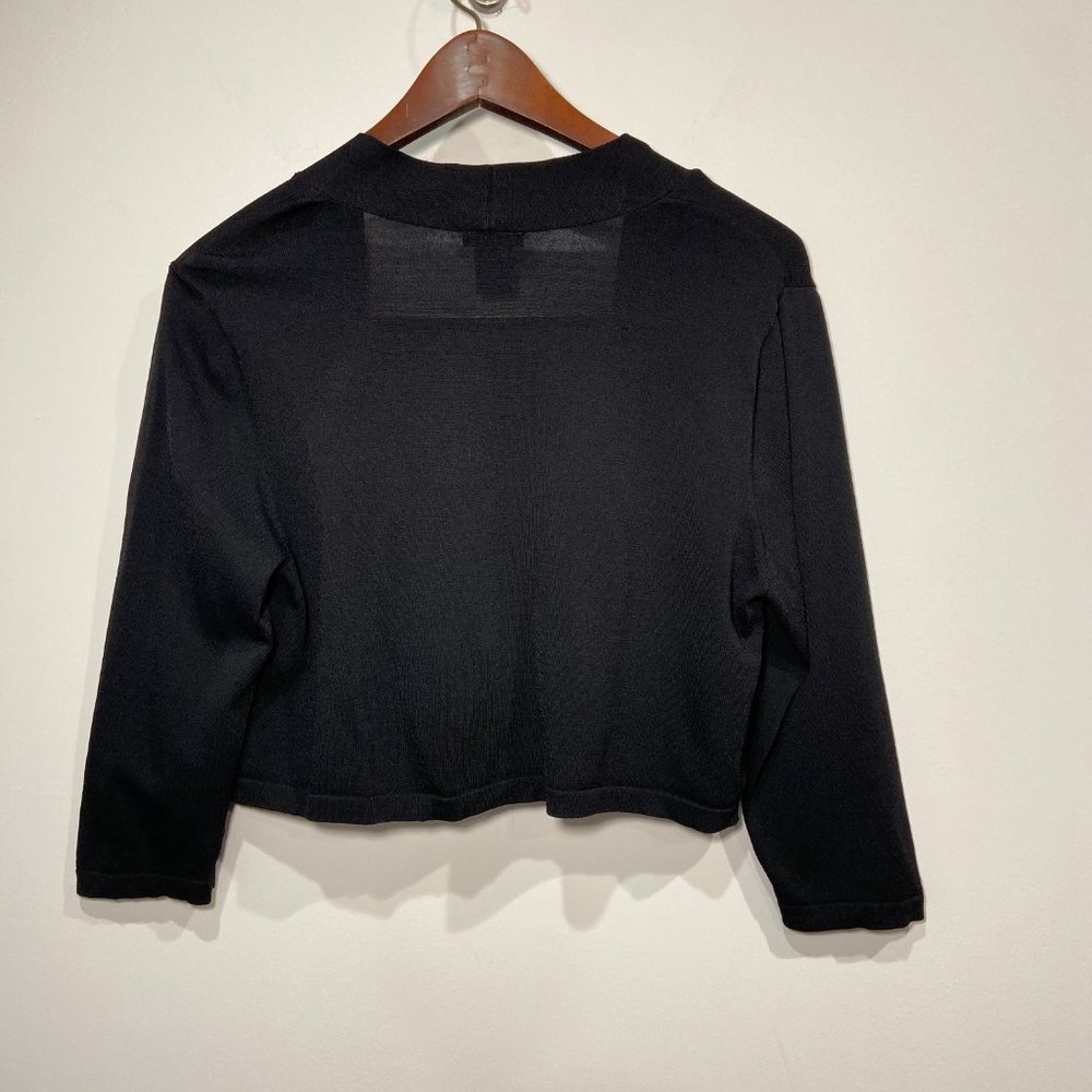 Ann Taylor Factory Black 3/4 Sleeve Shrug Size Large Petite - Picture 7 of 10